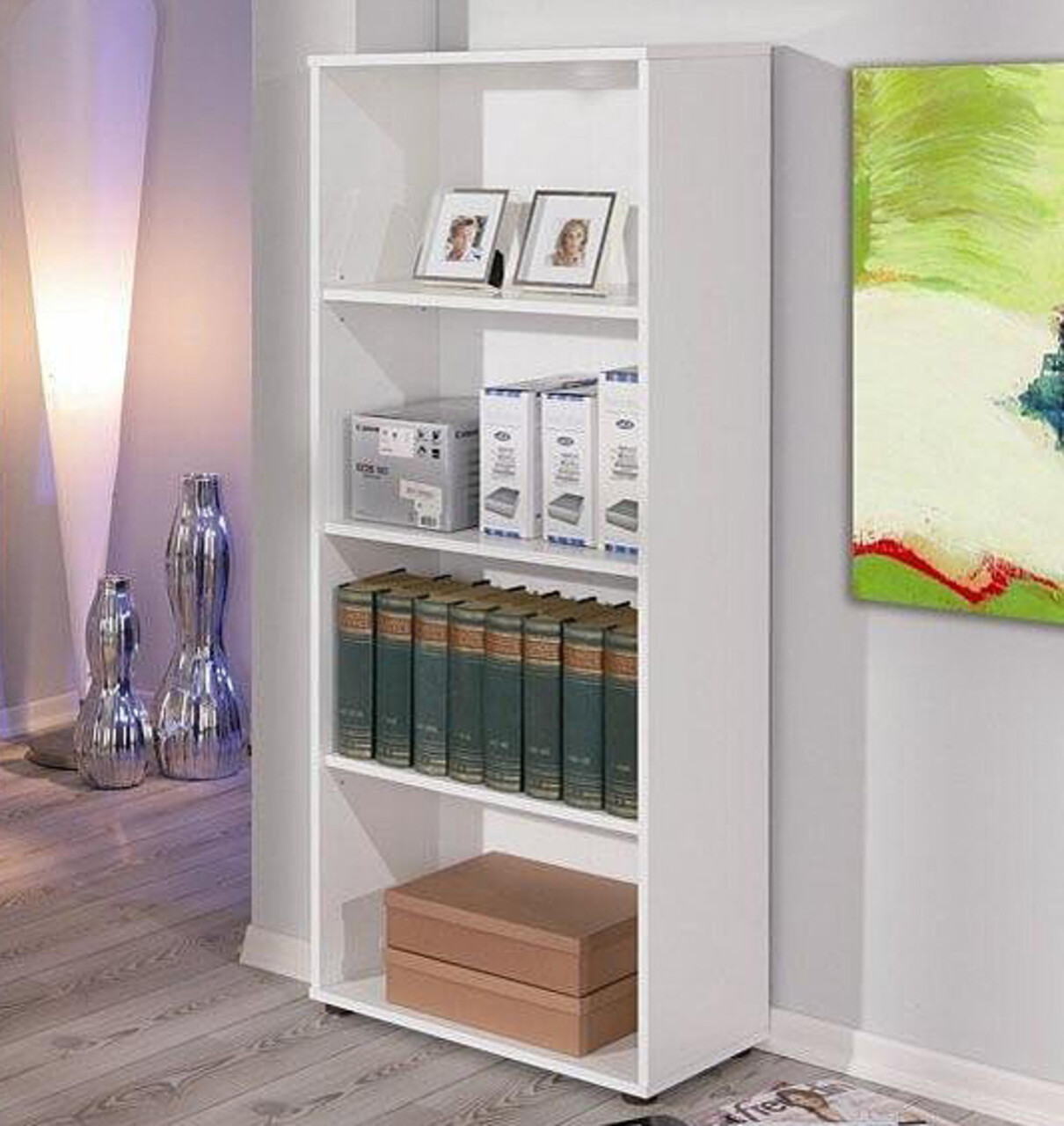 Corp biblioteca Arco 3, Inter Link, 60.2x30x143.2 cm, PAL, alb - imagine 5